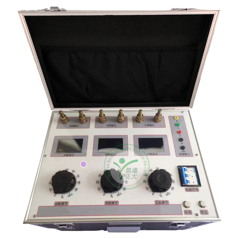 A three-phase heavy-current generator portable box-type current-rising device for heavy-current test